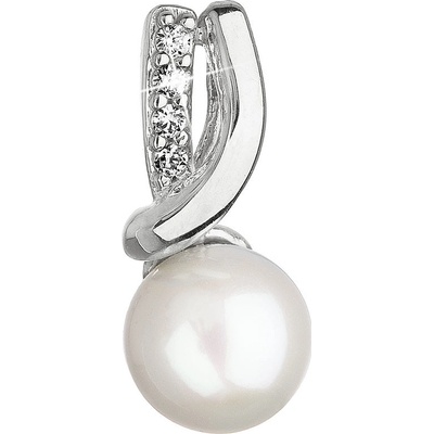 Pavona Zlatý přívěsek bílé zlato s říční perlou a zirkony 84PZ00006