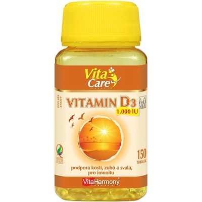 Vitaharmony Vitamín D3 1.000 m.j. 25 mcg 150 kapsúl