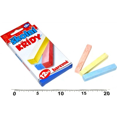 Mikrotrading Křídy školní barevné 12ks v krabičce – Zboží Dáma