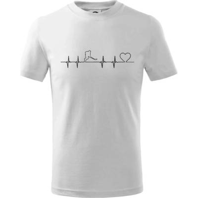 Hokejový hráč EKG tričko detské Biela