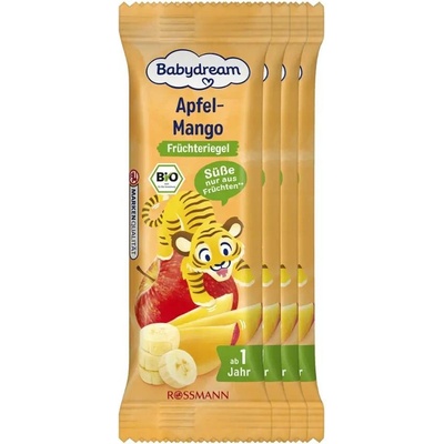 Babydream BIO ovocná tyčinka, jablko, banán a mango 100 g