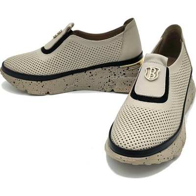 IBERIUS Dámské kožené mokasíny Guero G197-1101 016 béžová