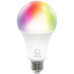 DELTACO SMART HOME SH-LE27RGB LED крушка, E27, WIFI, 9W, цвят+бяло, нерегулируема