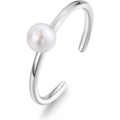 S`Agapõ Ocelový prsten s umělou perlou Wisdom SWI31