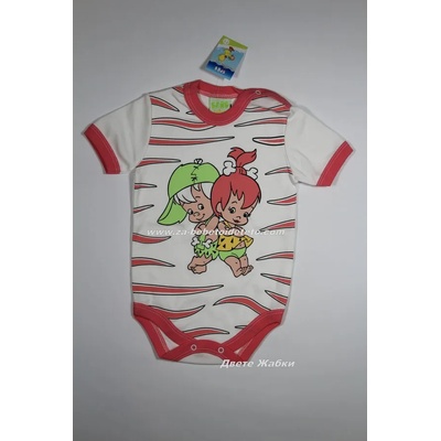 БЕЙБ ФЕШЪН ЕООД Бебешко боди с къс ръкав Пебълс, 74, 80, 86