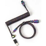 Keychron Кабел за клавиатура Keychron Colorful Premium Coiled Angled, USB-C - U (KEYCHRON-ACC-Cab-7)