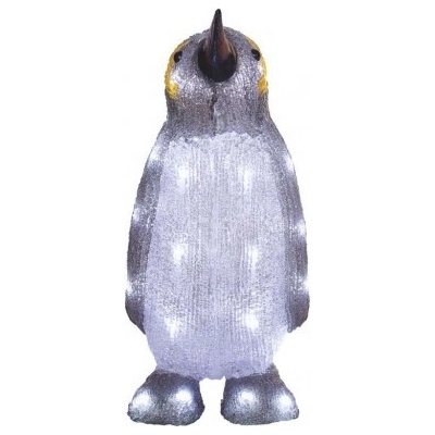Emos DCFC20 LED dekorácia svietiaci tučniak 35 cm vonkajšia aj vnútorná studená biela časovač