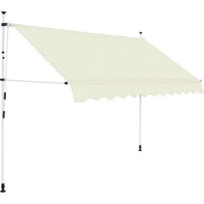 Greatstore Ručně zatahovací markýza 300 cm krémová