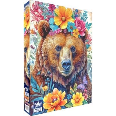 Black Sea Пъзел Black Sea от 500 части - Сред цветята: Мечка (BS82402)