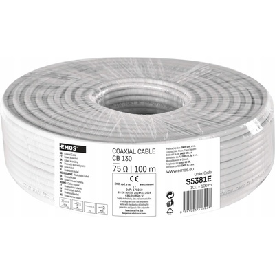 Koaxiální kabel CB130, 100 m (v obalu)