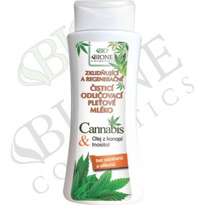 BC Bione Cosmetics Cannabis čistiace odličovací pleťové mlieko 255 ml