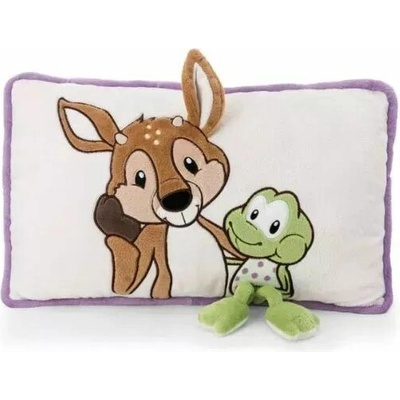 Nici Green René srnec a Fridolin žaba vankúš 43x25