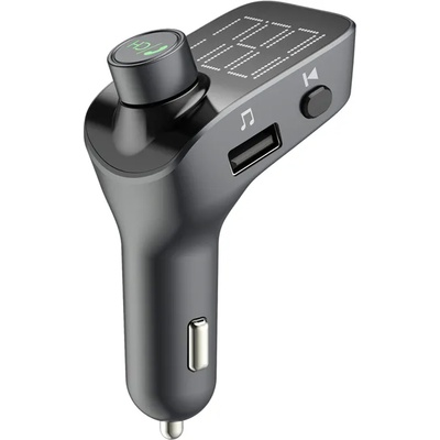 FM Bluetooth трансмитер с USB зарядно за кола, MP3 плеър - T15