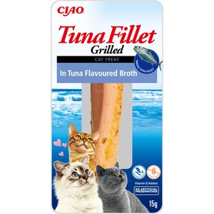 Inaba Foods Филе от риба тон за котки - Риба тон в бульон от риба тон 15 г
