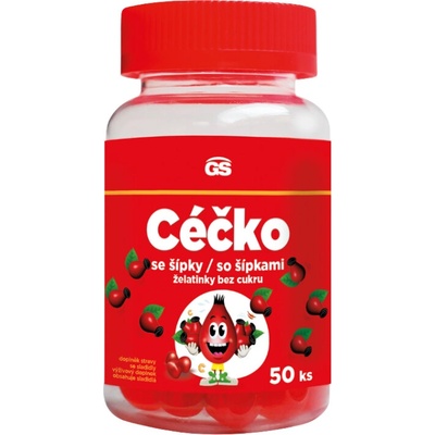 GS Céčko so šípkami želatínky bez cukru XXL 50 + 30 ks