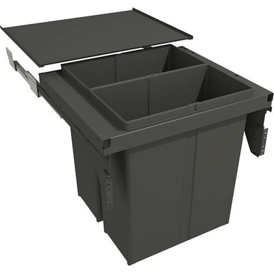 Gollinucci Sorter 580 EVO, 600 mm, 2 x 40 l, šedá, vrátane výsuvu a veka
