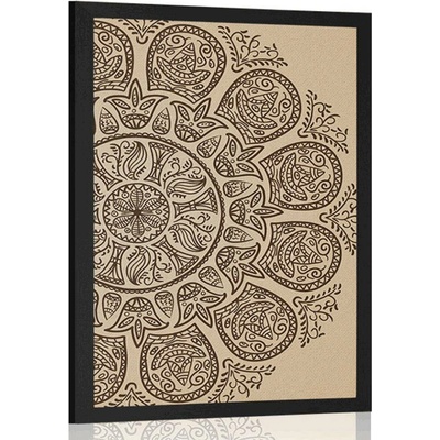 Plakát Mandala s abstraktním přírodním vzorem - 30x45 no frame