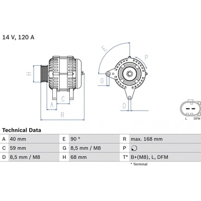 generátor BOSCH 0 986 041 140