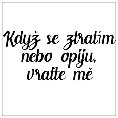Plakát čtverec Ikea kompatibilní Když se ztratím nebo opiju
