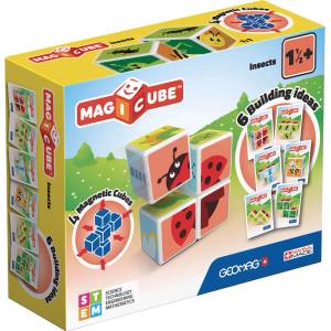 Geomag Магнитни кубчета Geomag - Насекоми, 4 части (G121) - baby