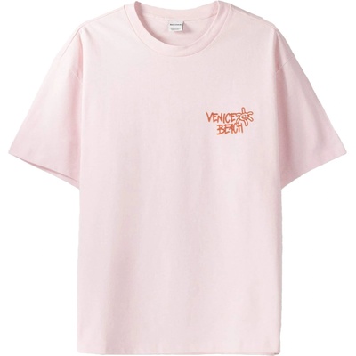 Bershka Тениска розово, размер S