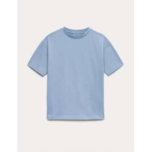 Marks & Spencer Тениска от чист памук Supima (6-16 години) Marks & Spencer синя Marks & Spencer | Sin | Момчешки | 7-8 години