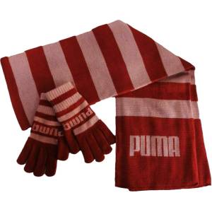 PUMA Since 48 Scarf&Gloves Red - dress4less