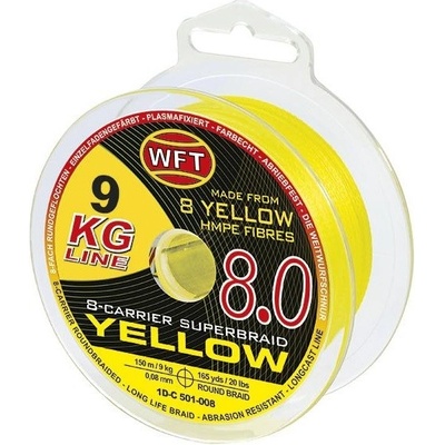 WFT Šnúra KG 8.0 Žltá 150m 0,14mm 19kg