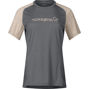 Norrøna Дамска фланелка с къс ръкав за колоездене Norrøna Women's Fjørå Equaliser Lightweight T-Shirt Cycling jersey - Beluga / Winter Twig (156-2577-0513)