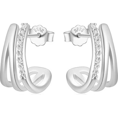 Olivie strieborné náušnice POĽKRUHY 9073