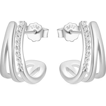 Olivie strieborné náušnice POĽKRUHY 9073