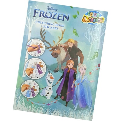 Maxi omaľovánky Disney so samolepkami Frozen