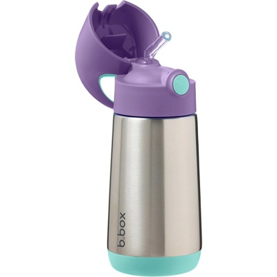 b.box Термо бутилка със сламка b. box - Lilac pop, 350 ml (BX500703)