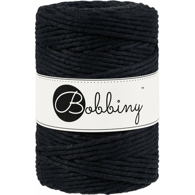 Bobbiny Macrame Cord 5 mm 100 m Black юта (MX-E007)