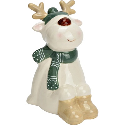 WURM Коледна украса, керамичен лос, 8x13x10см (2073)