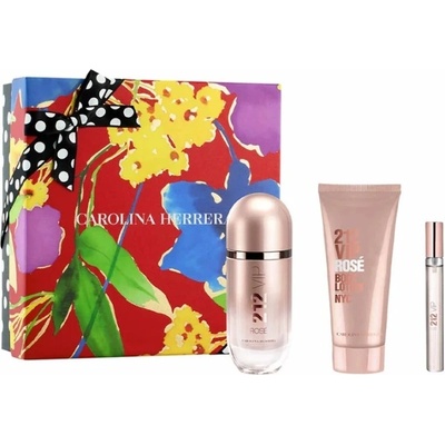 Carolina Herrera 212 VIP Rose Комплект (EDP 80ml + EDP 10ml + BL 100ml) за Жени