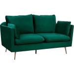 Bogdan Furniture Диван Мебели Богдан модел Karen gold green velvet - двойка