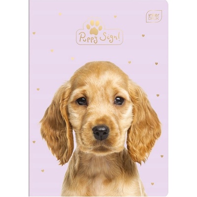 Interdruk Diár A5 16 listový mriežkovaný mačiatka psíky Puppy Sign