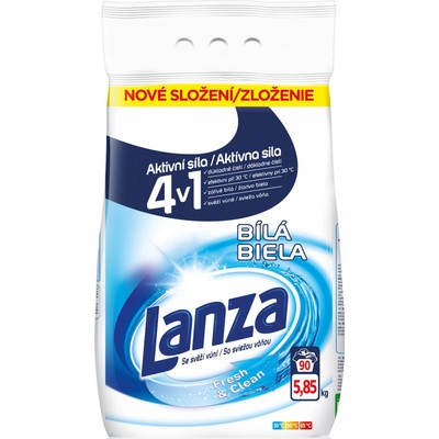 Lanza prášok na pranie Fresh & Clean White 5,85 kg 90 PD