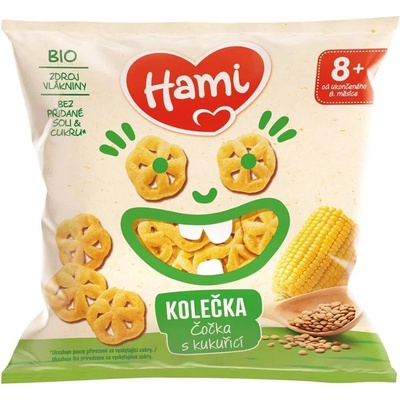 HAMI BIO Chrumky šošovicové s lahodnou kukuricou 10+ 20 g