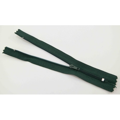 Nedeliteľný jemný plastový špirálový zips (veľkosť číslo 3) rôzne farby - dĺžka 12 cm - 60 cm 20 cm Tmavo zelená 1