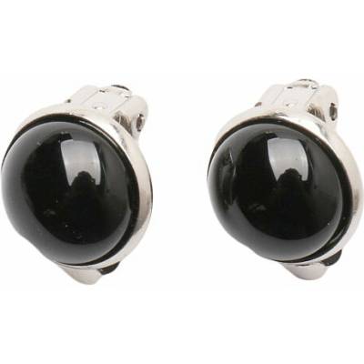 Nefertitis Onyx náušnice klipsy s velkým korálkem NF8262 14 mm