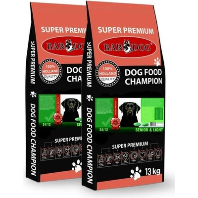 Bardog Senior & Light 24/12 jehněčí maso s rýží 2 x 13 kg