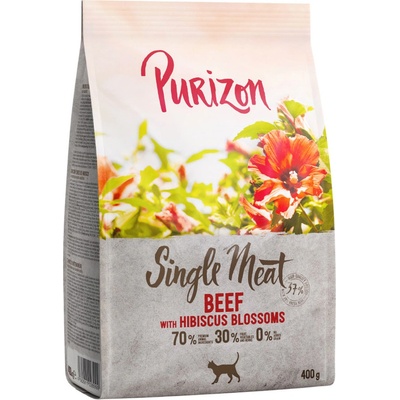 Purizon Single Meat hovädzie s kvetmi ibišteka 0,4 kg