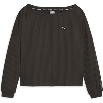 PUMA Фланелка с дълъг ръкав Puma Studio Unwind Long Sleeve Top - Black