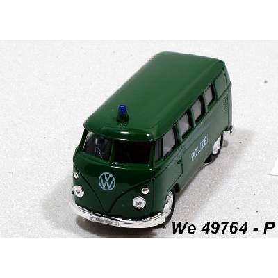 Welly Volkswagen 1963 T1 Bus Polizei green code 49764P 1:34