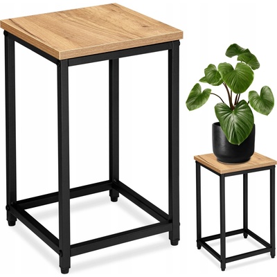 TZB Květinový stojan Loft Arben 40 cm černý/dub Craft – Zboží Dáma