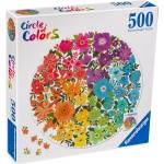 Ravensburger Кръгъл пъзел Ravensburger от 500 части - Цветя (17167)