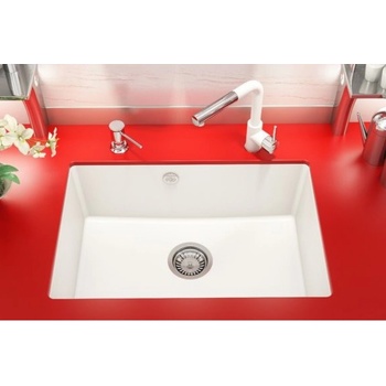 FAT Гранитна мивка за кухня Фат 236, еднокоритна за три вида монтаж 66 х 46 см