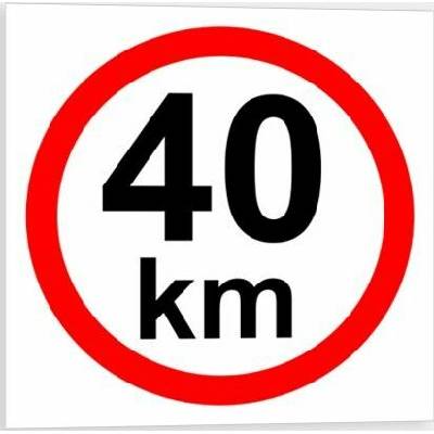 Traiva s.r.o. Omezení rychlosti 40 km/h Verze: Samolepka 210 x 210 mm tl. 0.1 mm - Kód: 07940
